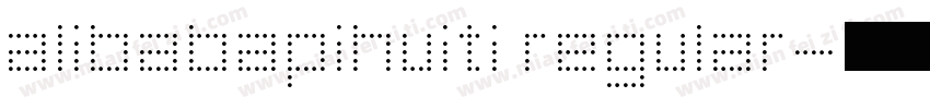 alibabapihuiti regular字体转换
